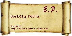 Borbély Petra névjegykártya